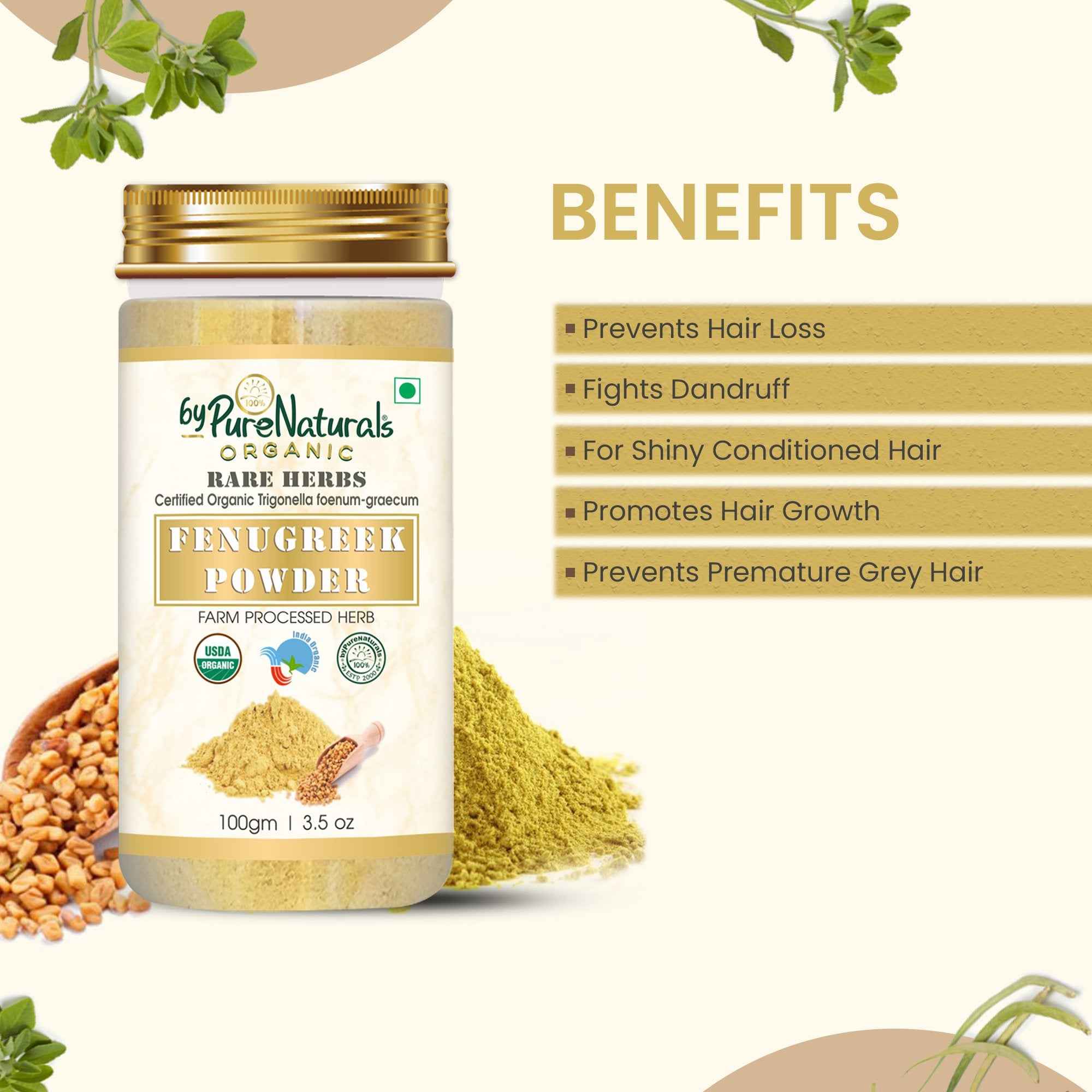 byPureNaturals Organic Fenugreek Powder