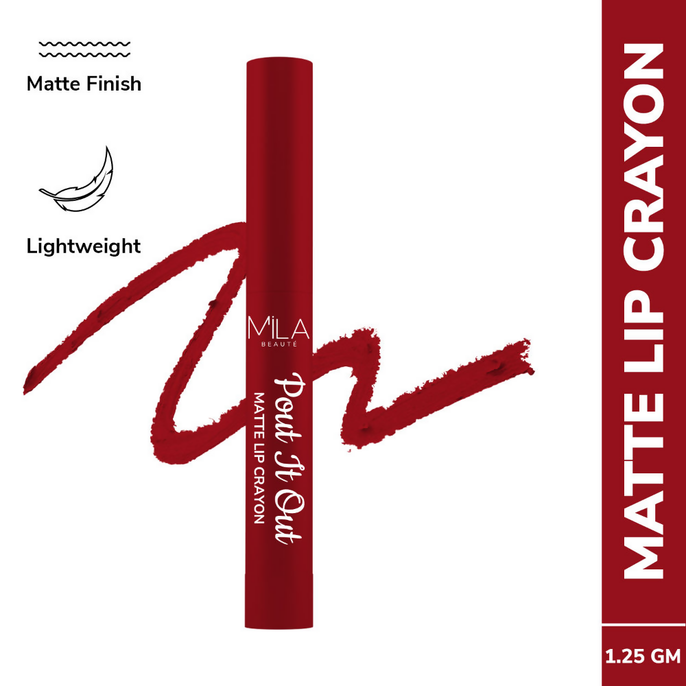 Mila Beaute Pout It Out Long Lasting & Matte Finish Lip Crayon Lipstick - Maleficent
