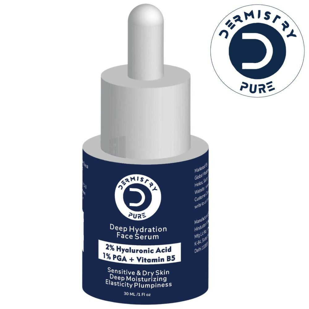 Dermistry Pure 2% Hyaluronic Acid 5% PGA Vit B5 Moisturiser Face Serum For Sensitive & Dry Skin