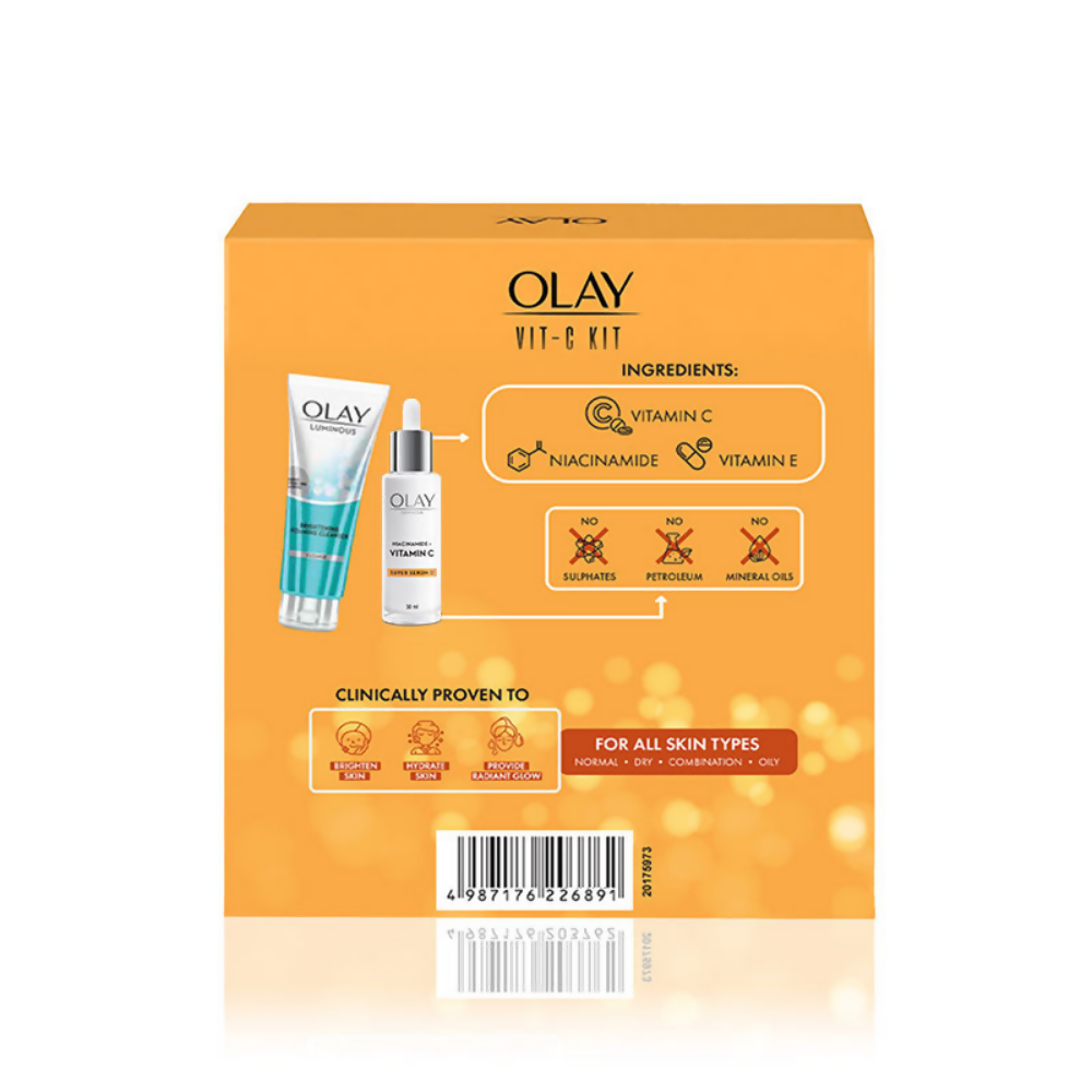 Olay Hydration Boost Kit With Niacinamide + Vitamin-C Super Serum & Cleanser