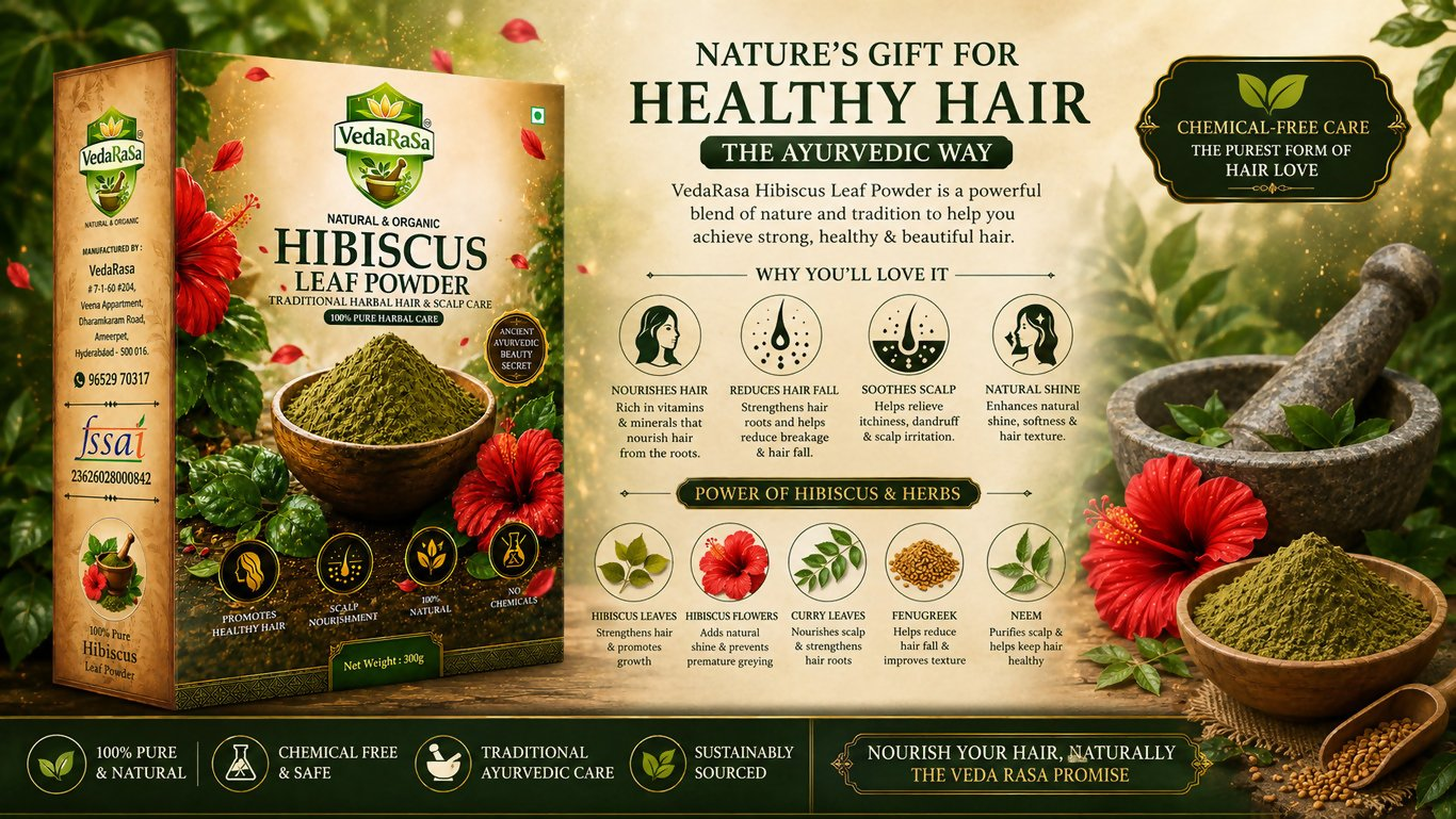 VedaRasa Dried Hibiscus Leaf Powder