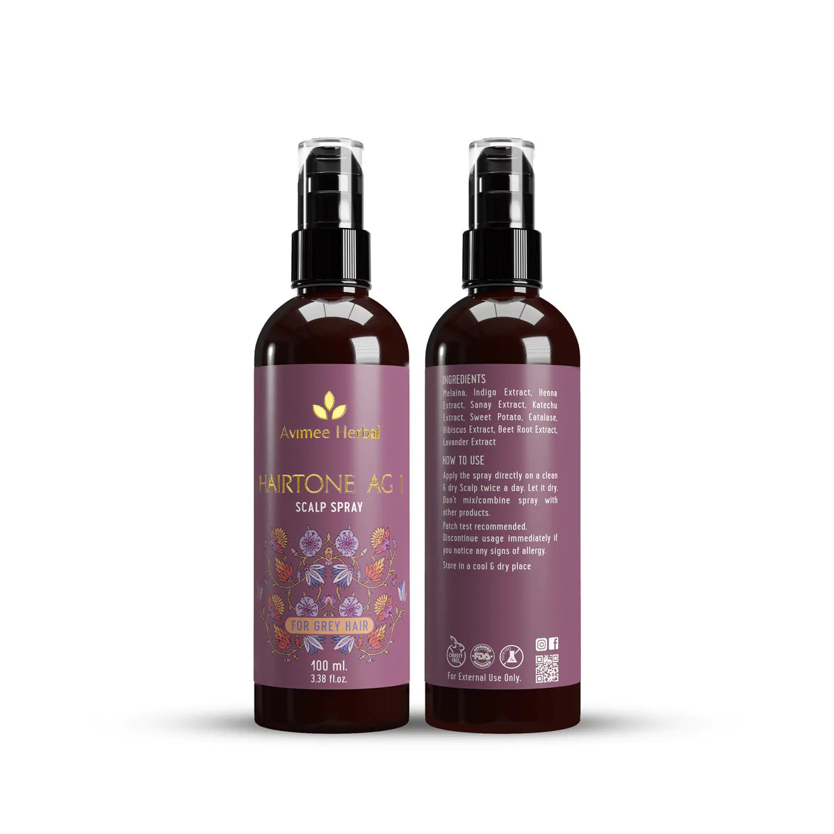 Avimee herbal Hairtone AG 1 Scalp Spray for Grey Hair