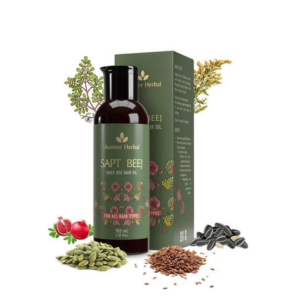 Avimee herbal Saptbeej Hair Oil for Hair Growth, Grey Hair