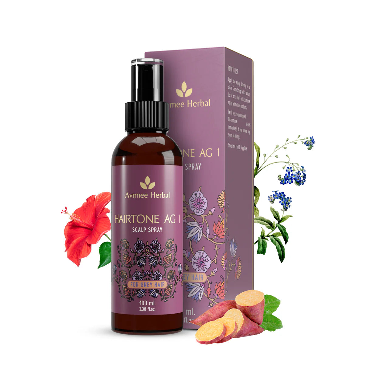 Avimee herbal Anti Grey Kit - Hair Oil and Scalp Spray