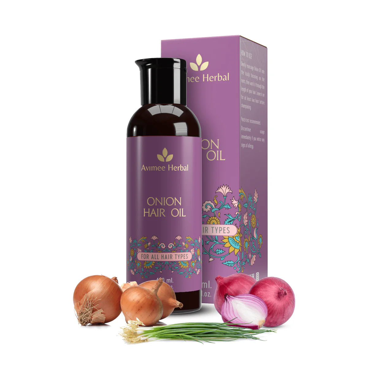 Avimee herbal Onion Hair Oil for Hair Growth and Hair Fall Control