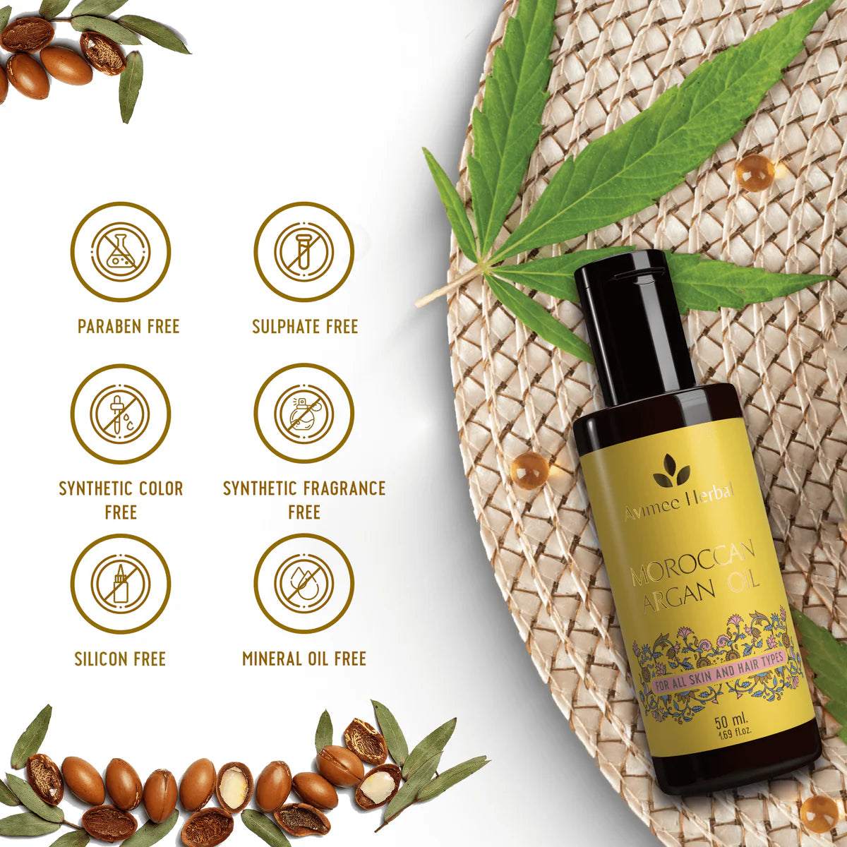 Avimee herbal Pure Moroccon Argan Oil