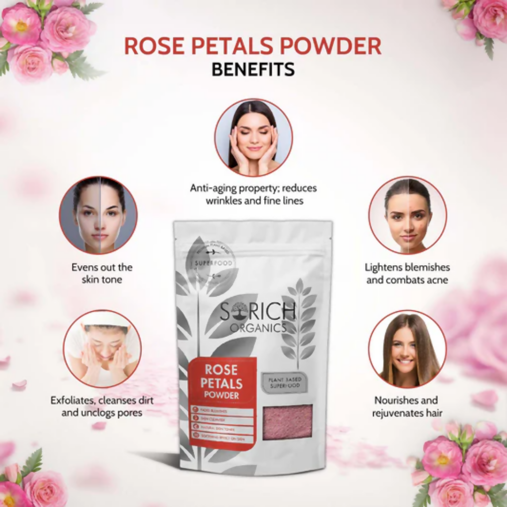 Sorich Organics Rose Petals Powder, Lemon Peel Powder and Orange Peel Powder