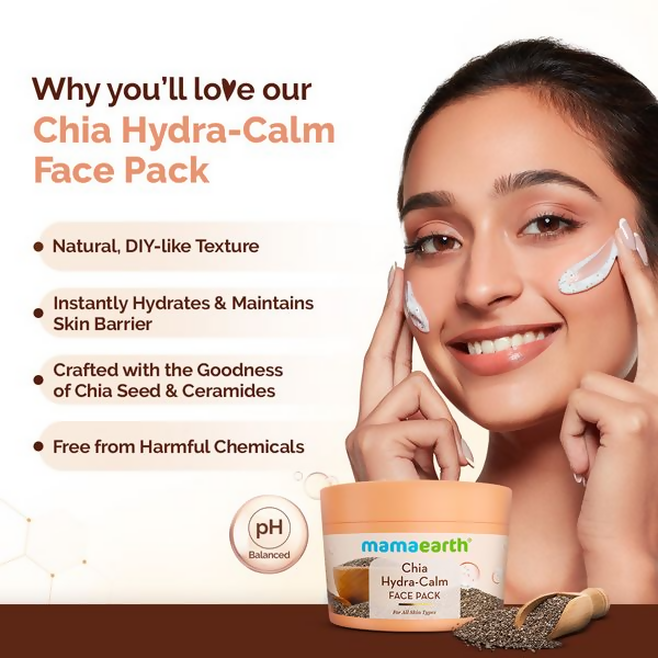 Mamaearth Chia Hydra-Calm Face Pack with Chia Seed & Ceramides