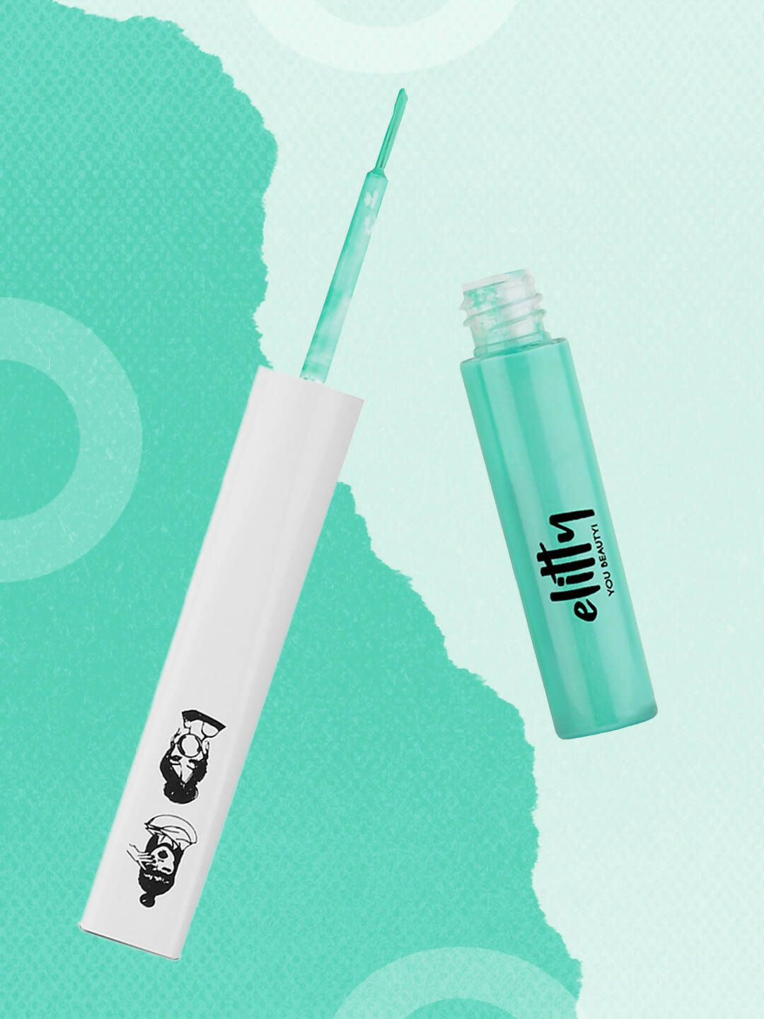 Elitty Cyan Green Pop Color Matte Finish Liquid Eyeliner - High Maintenance-Cyan Green