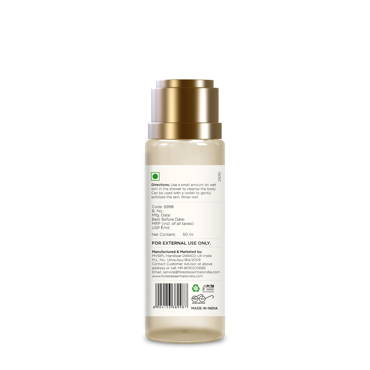 Forest Essentials Silkening Shower Wash Oudh & Green Tea