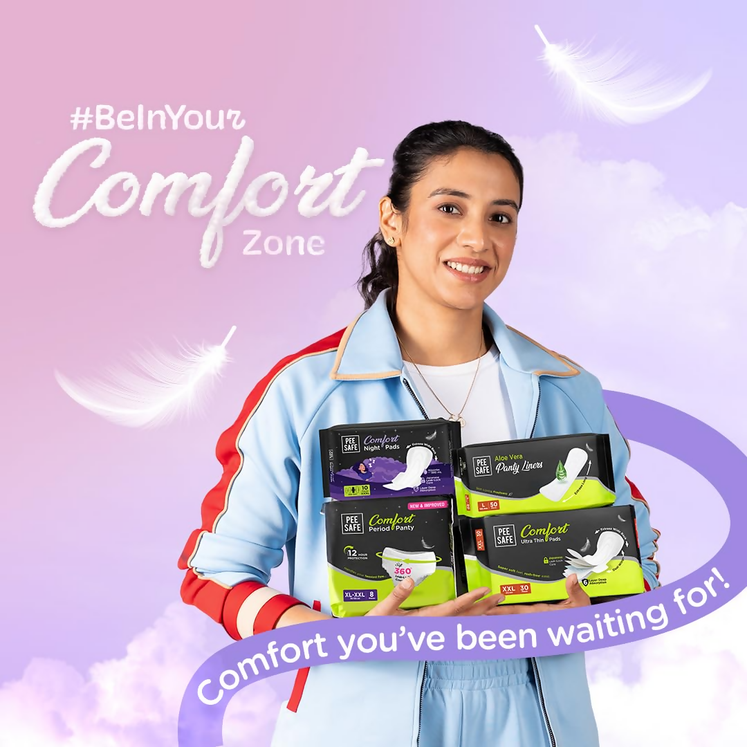Pee Safe Comfort Ultra Thin Sanitary Pads For Women - XL