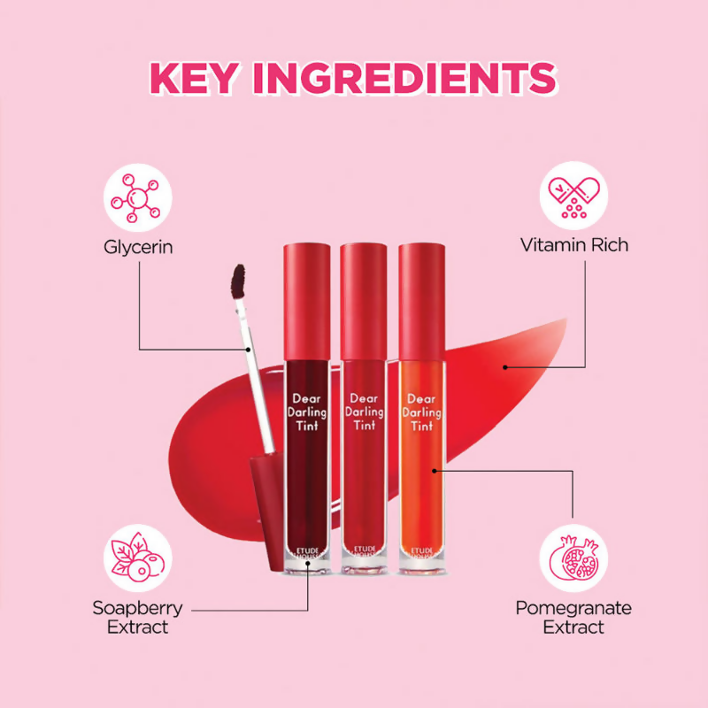 Etude House Dear Darling Water Gel Lip And Cheek Tint Lipstick - Rd302