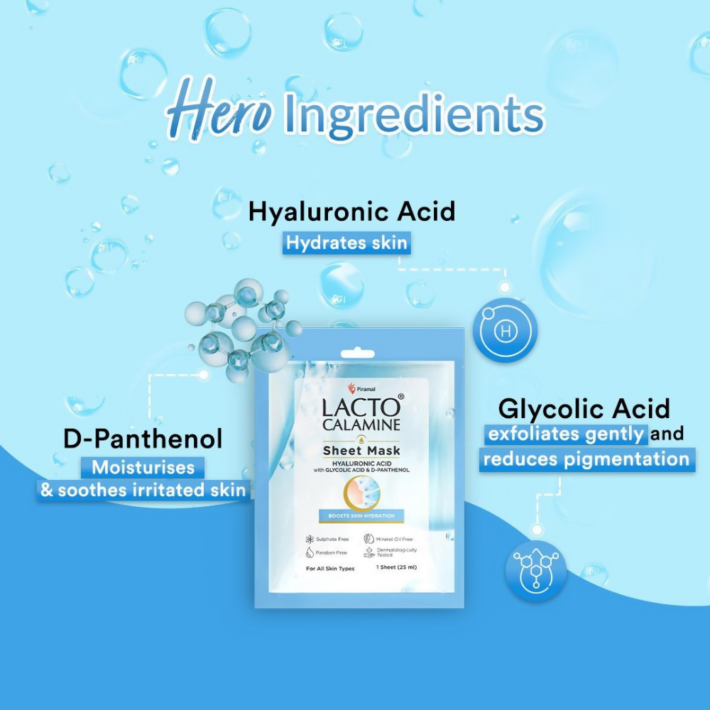 Lacto Calamine Hyaluronic Acid Face Serum Sheet Mask