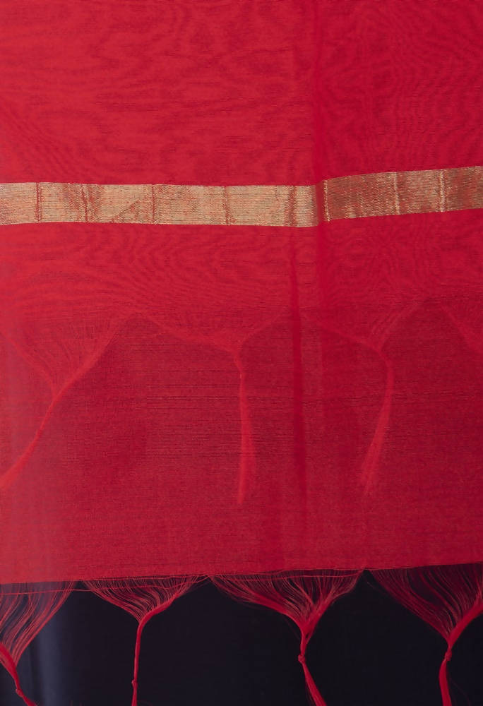 Mominos Fashion Red Banarsi Piping Dupatta