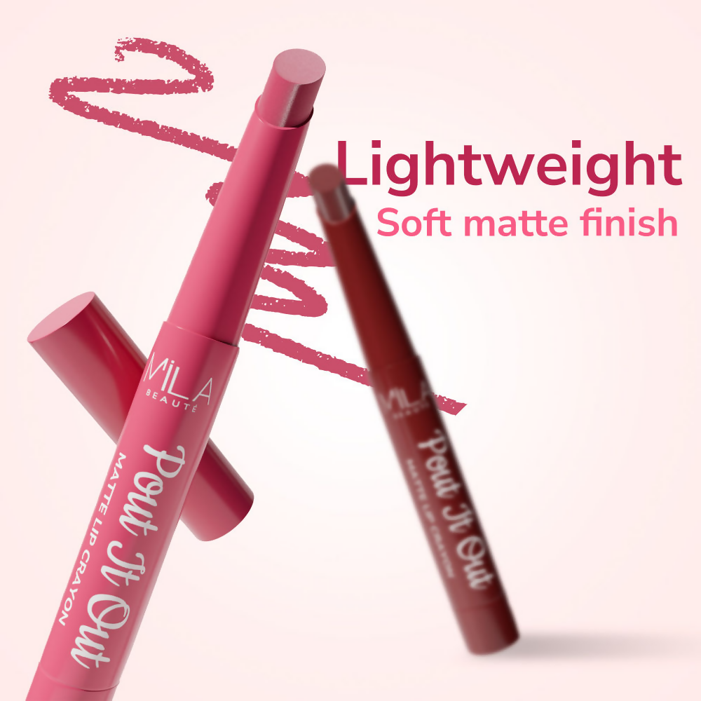 Mila Beaute Pout It Out Long Lasting & Matte Finish Lip Crayon Lipstick - Maleficent