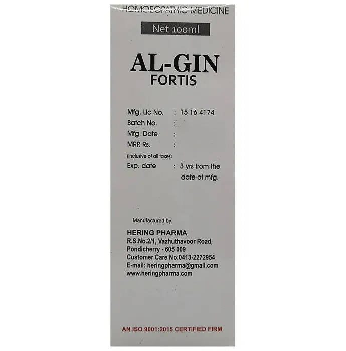 Hering Pharma Al-Gin Fortis (Alfalfa with Ginseng) Tonic