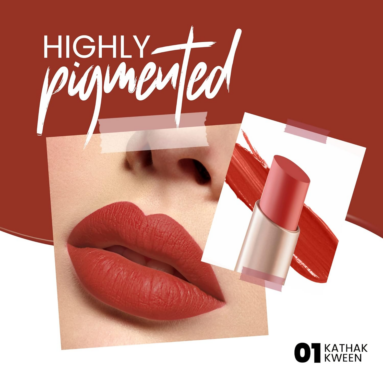 MARS Cosmetics Creamy Matte Long Lasting Lipstick - 01 Kathak Kween
