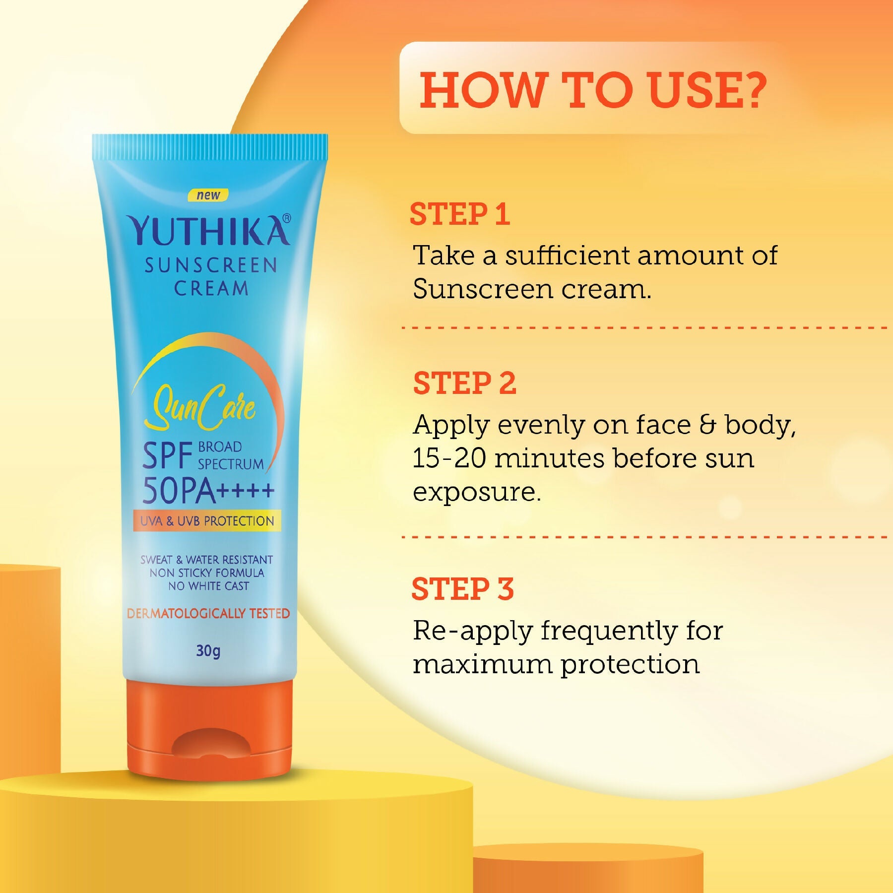 Yuthika Sunscreen Lotion SPF 50 PA+++