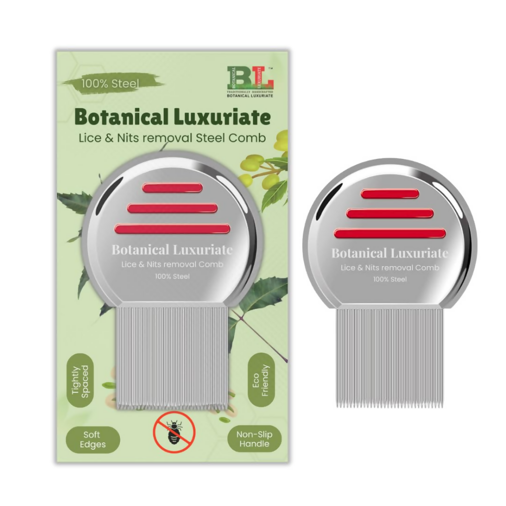 Botanical Luxuriate Tea Tree Natural Anti Lice And Nits Shampoo With Steel Lice And Nit'S Removal Comb