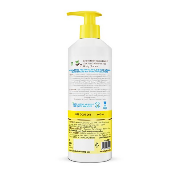Mamaearth Lemon Anti-Dandruff Shampoo with Lemon & Aloe Vera for Itchy & Flaky Scalp