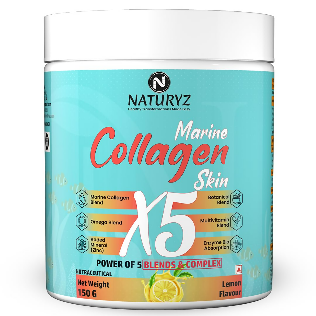 Naturyz Marine Collagen Skin X5 Power For Women & Men (Guava Flavour)
