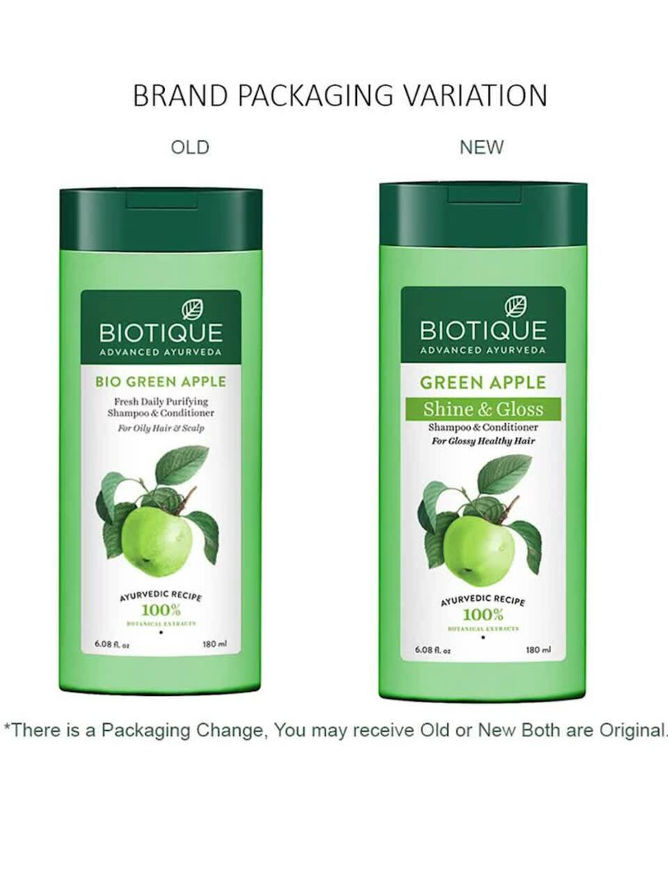 Biotique Green Apple Shine & Gloss Shampoo & Conditioner