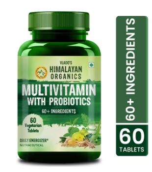 Himalayan Organics Multivitamin With Probiotics Vegetarian Tablets