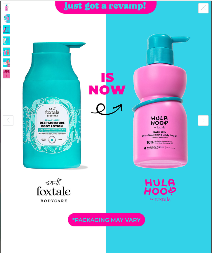Foxtale Hydrating Body Lotion 72 HR Hydration Lightweight Serum-In-Lotion With Hyaluronic Acid & Ceramides