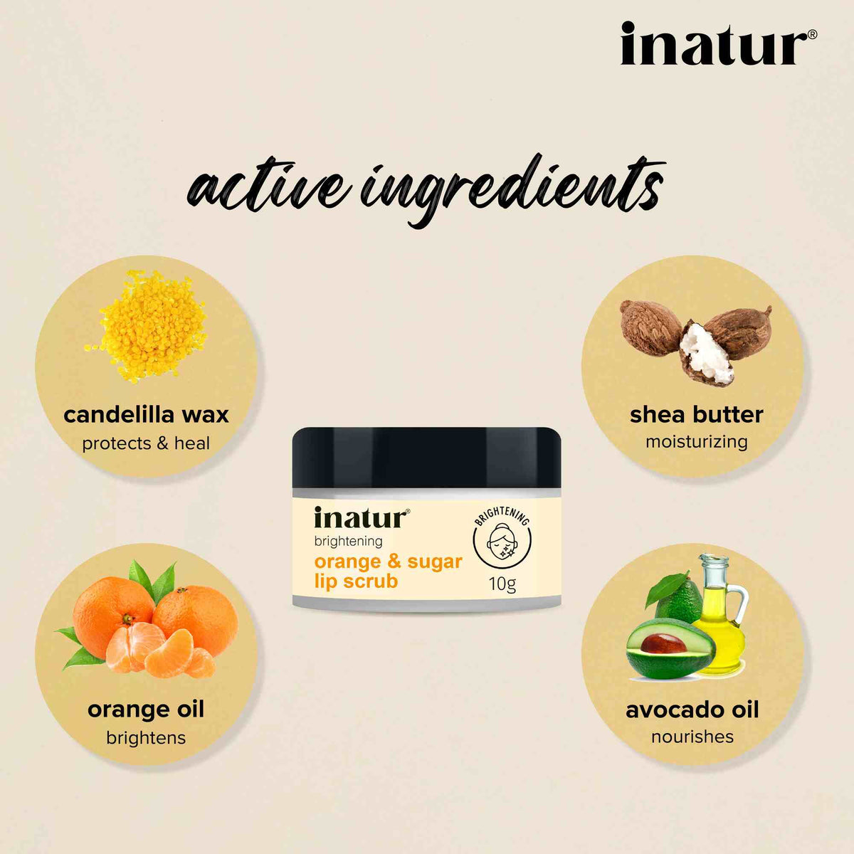 Inatur Orange & Sugar Lip Polish