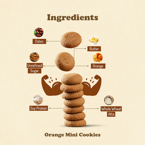 Gladful Orange Protein Mini Cookies