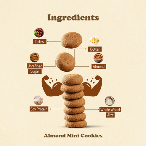 Gladful Almond Protein Mini Cookies