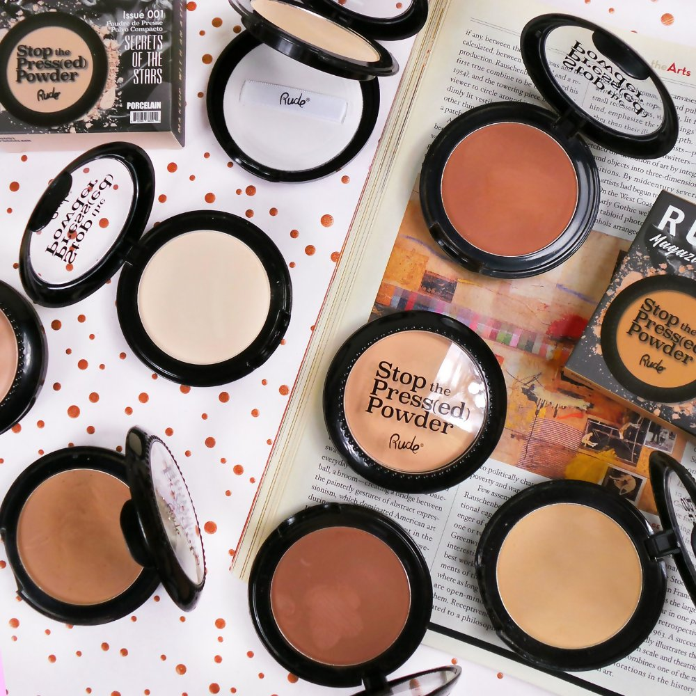 Rude Cosmetics Stop The Pressed Powder - Rosy Nude 04