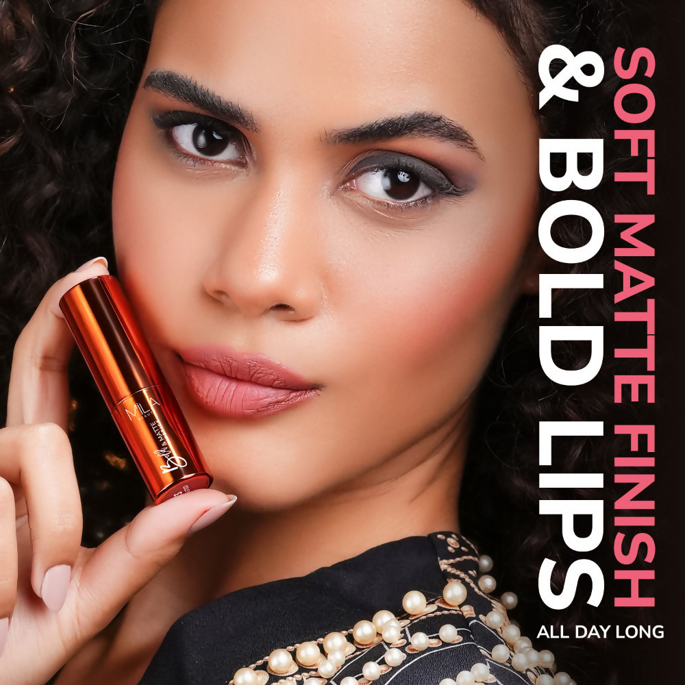 Mila Beaute Bold & Matte Long Lasting Highly Pigmented Lipstick - Fiery Fashion
