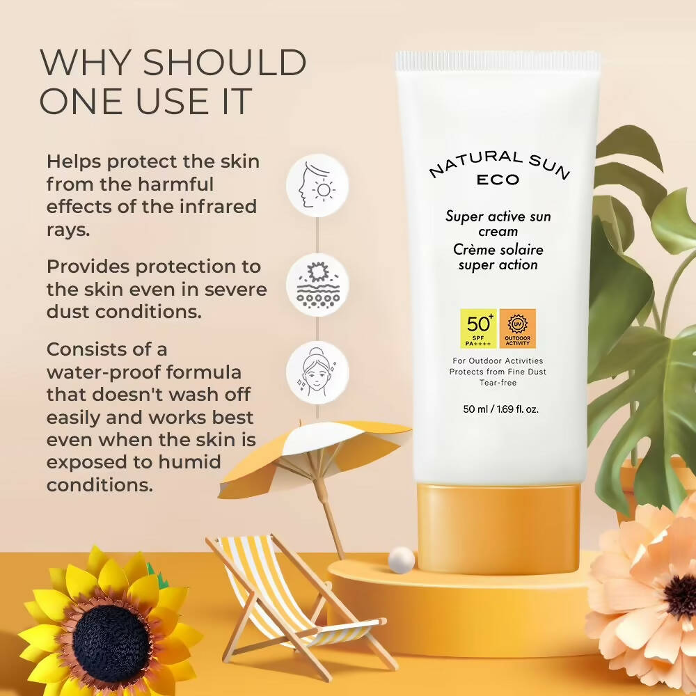 The Face Shop Natural Sun Eco Super Active Sun Cream - Korean Skincare
