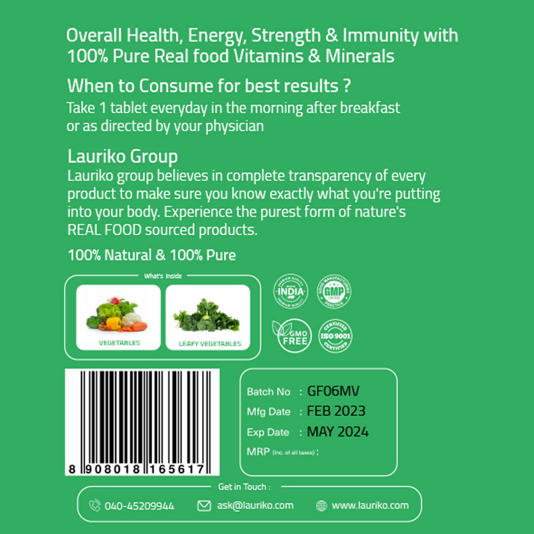 Laurik Multivitamin Supplements For Women | Vitamin A, C, D ,E With B Vitamins, Iron, Zinc And Calcium Tablets