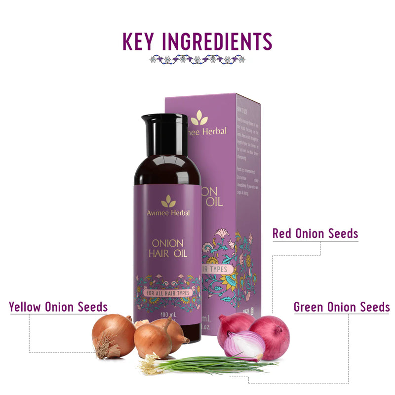 Avimee herbal Onion Hair Oil for Hair Growth and Hair Fall Control