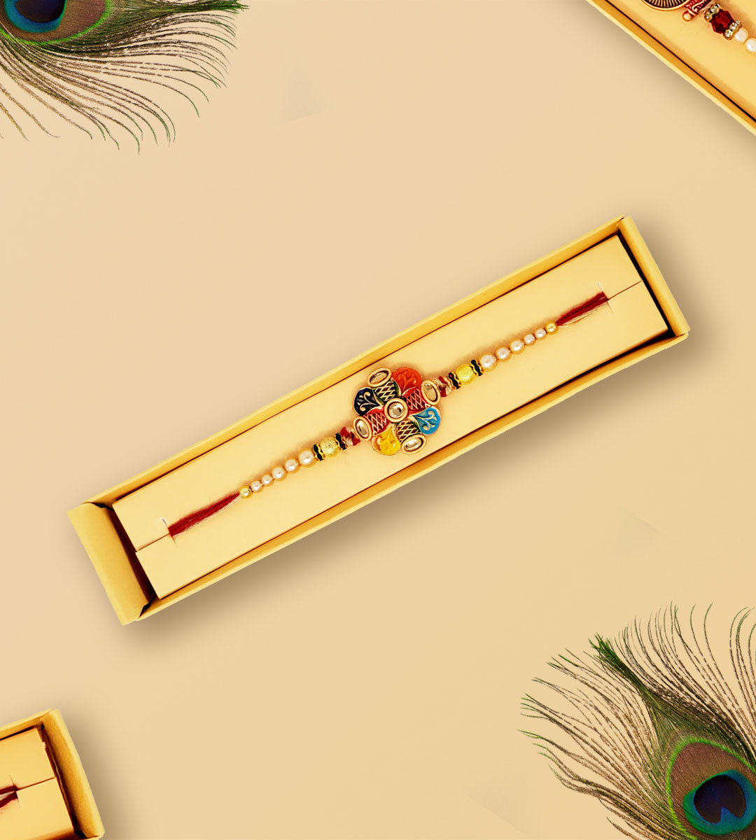 Kiva Colorful Stone Rakhi