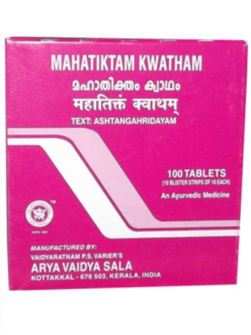 Kottakkal Arya Vaidyasala Mahatiktam Kwatham Tablets