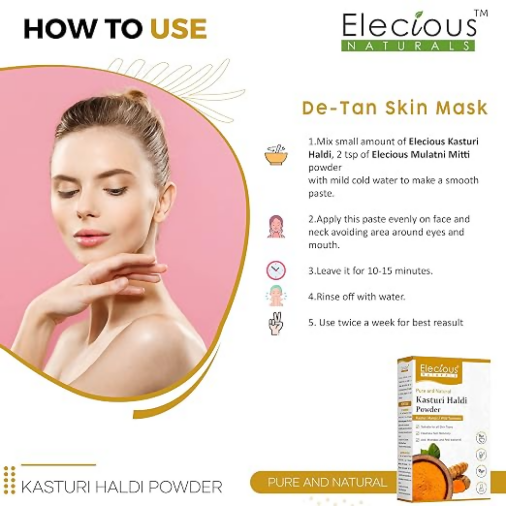 Elecious Kasturi Haldi Powder for Natural Finish face