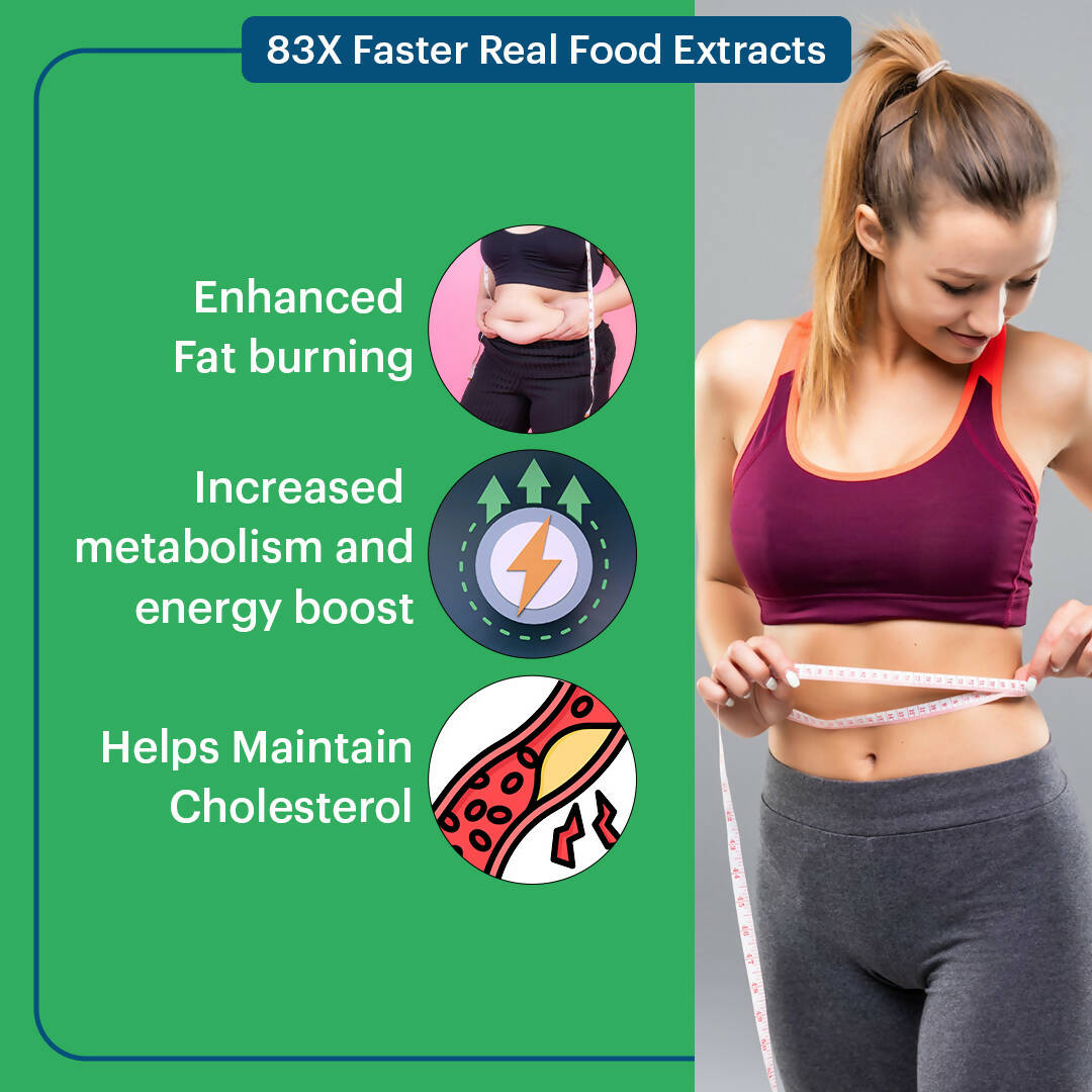 Laurik Plant Based Vegetables Fat Burner Supplement Tablets For Men And Women