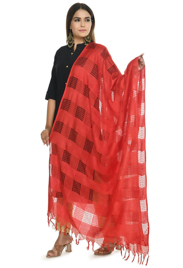 Mominos Fashion Red Window Dupatta