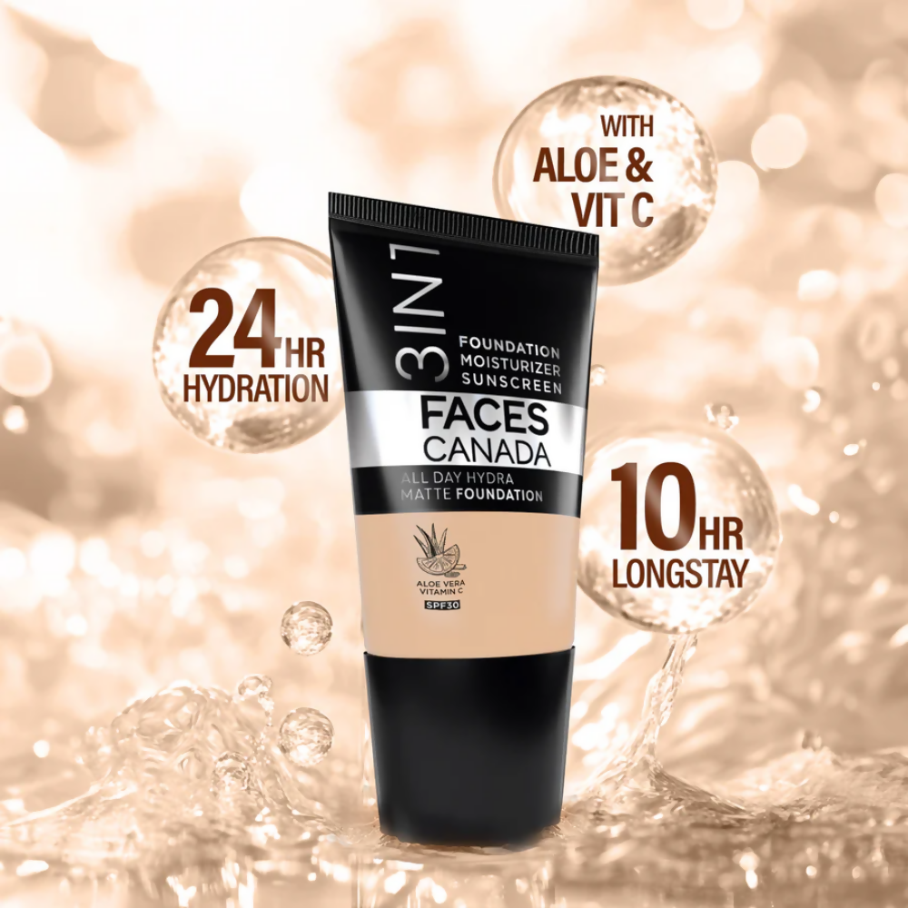 Faces Canada All Day Hydra Matte Mini Foundation - Caramel Natural 023