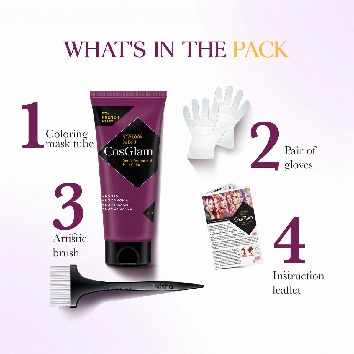 Cosglam Semi Permanent Hair Color for Women & Men (