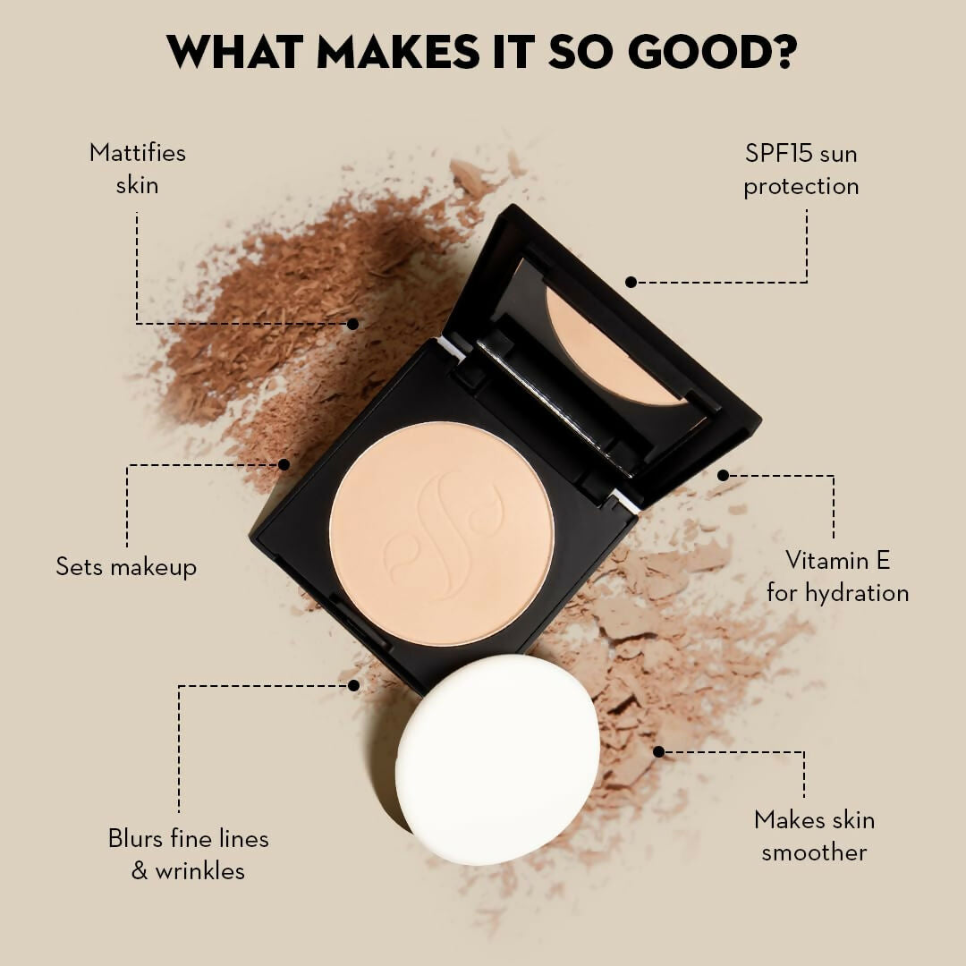 Sugar Cosmetics Dream Cover Matte Compact Powder With SPF 15 & Vitamin E-10 Latte