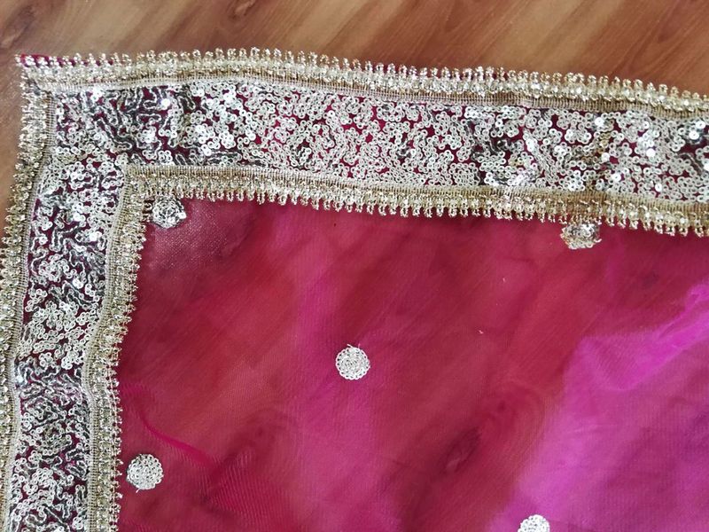 Aastha fashion off magenta Lehenga Choli with silk fabric blouse fabric