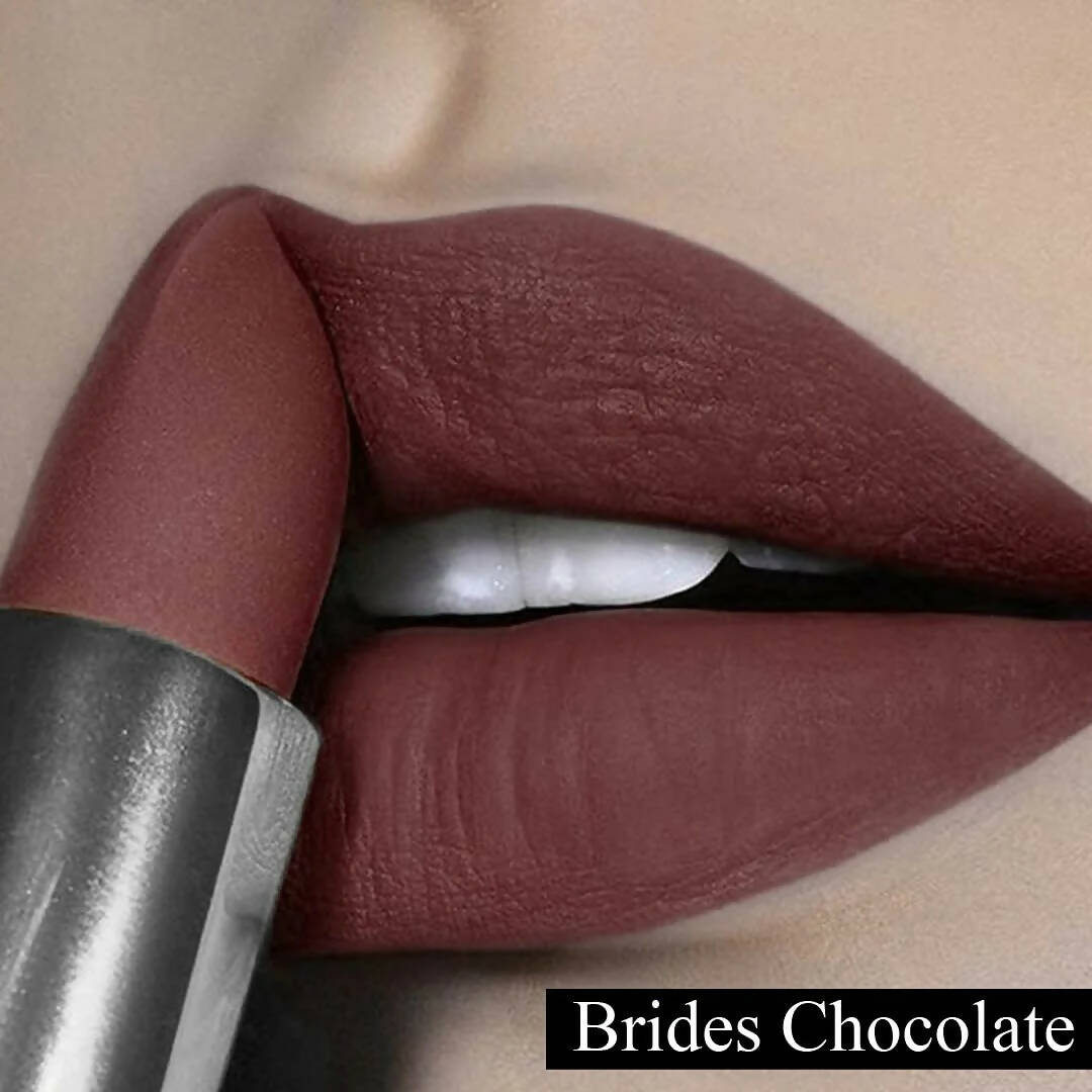 FLiCKA Wear Me Everywhere Creamy Matte Lipstick Brides Chocolate - Brown
