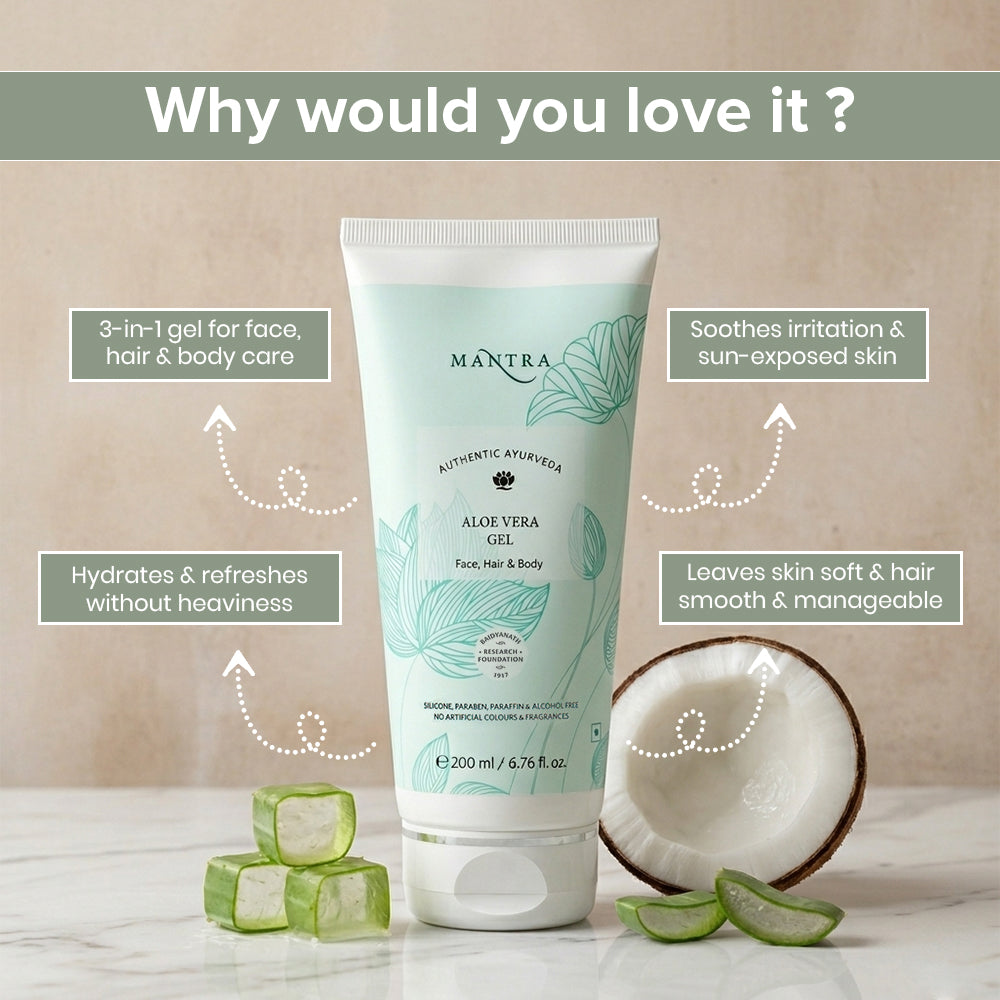Aloe Vera Gel Face Hair Body - Image 3