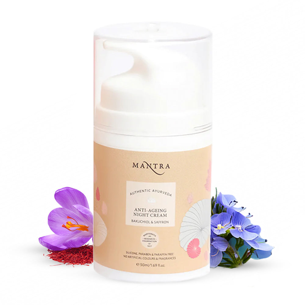 Anti Ageing Night Cream Bakuchiol Saffron - Image 1
