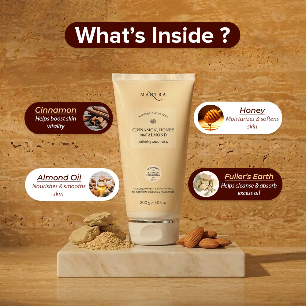 Cinnamon Honey And Almond Polishing Mud Pack - Image 4