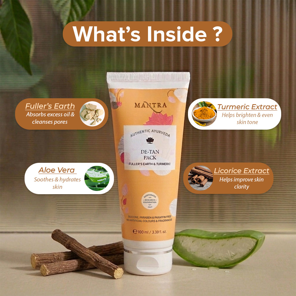 De Tan Pack Fullers Earth Turmeric - Image 4